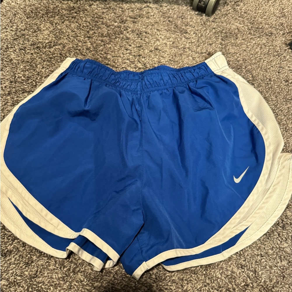 Nike Women's Athletic Shorts in Blue and White